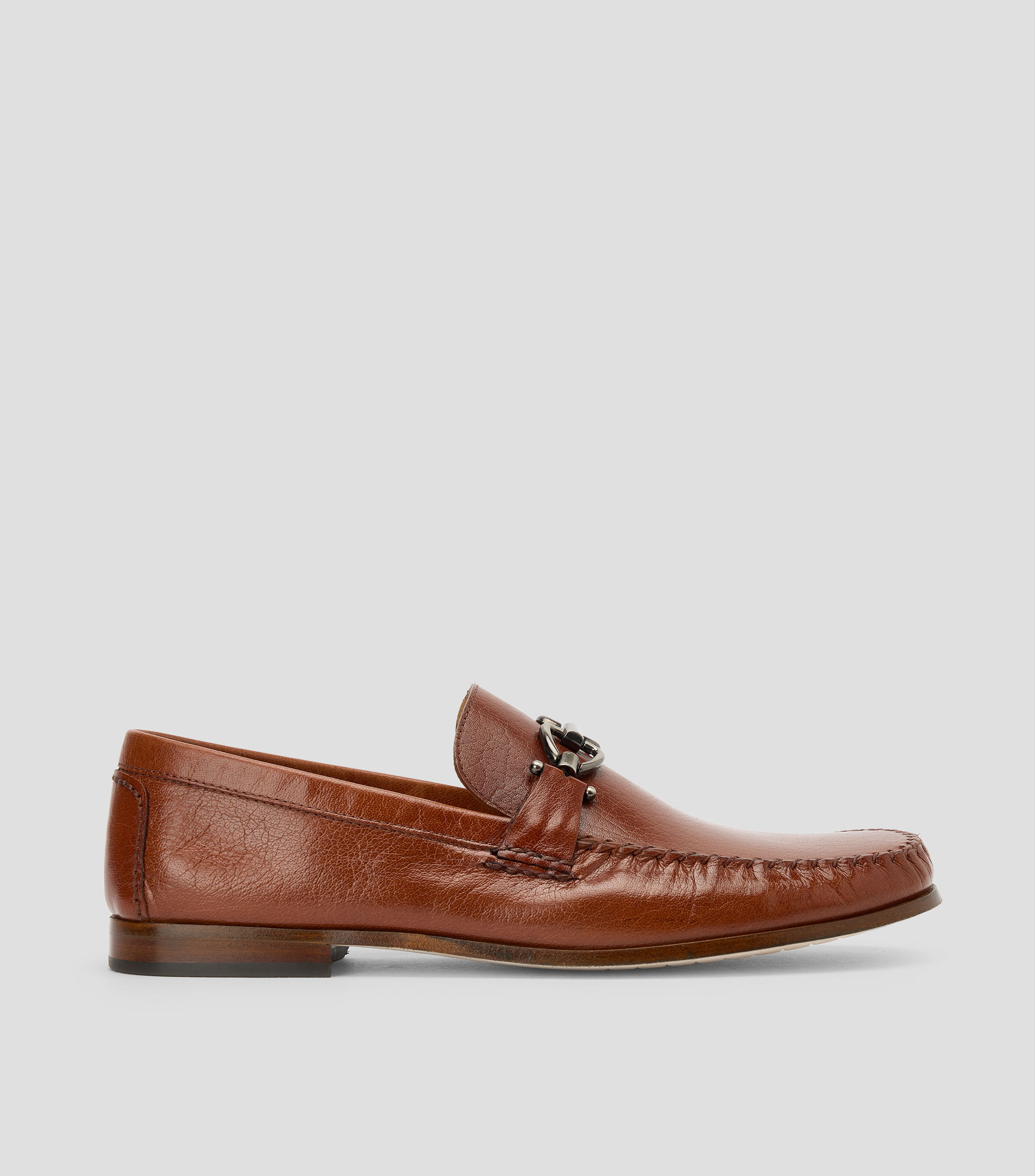 Mocasines en piel con hebilla Hombre